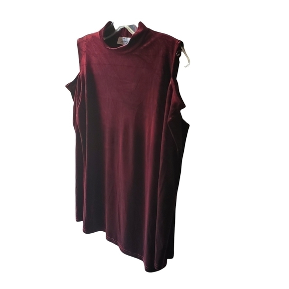 Fringe benefits blouse burgundy size M - Picture 3 of 5